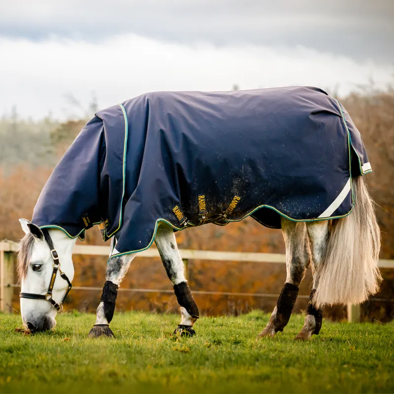 Horseware Rambo Duo Force 2.0 Turnout Rug Bundle - Navy/Teal-1